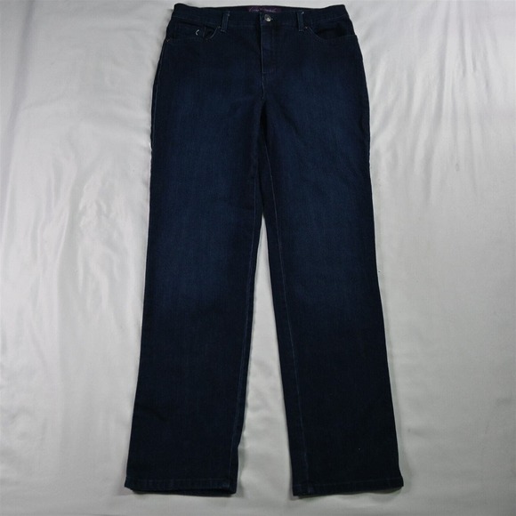 Gloria Vanderbilt 10 Short Amanda Classic Taper Dark Rinse Stretch Womens Jeans‎ - Picture 1 of 9